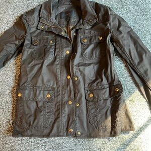 J. Crew Chocolate Brown Jacket with Brass Details